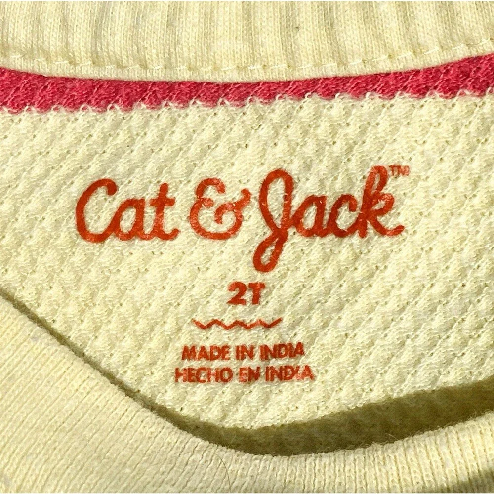 Toddler Shirts Sweat Pants Set Cat & Jack 2T 3T Henley Heather Short Sl Lion